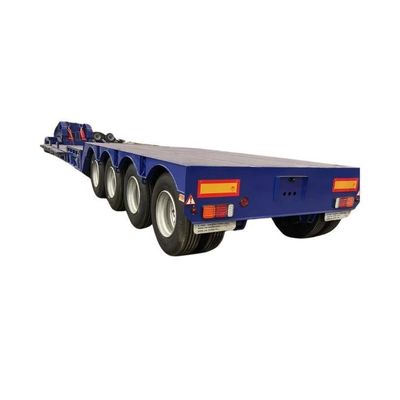 60 Ton 80 Ton Extendable Gooseneck Lowbed Trailer With Heavy Duty Structure