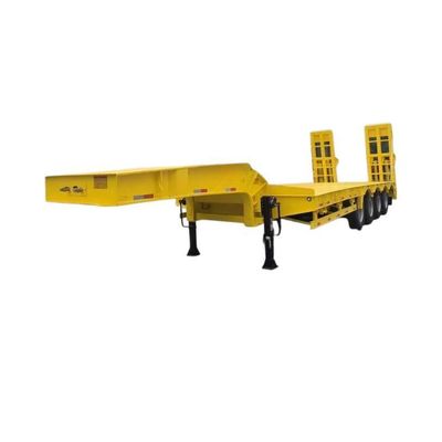 60 Ton 80 Ton Extendable Gooseneck Lowbed Trailer With Heavy Duty Structure