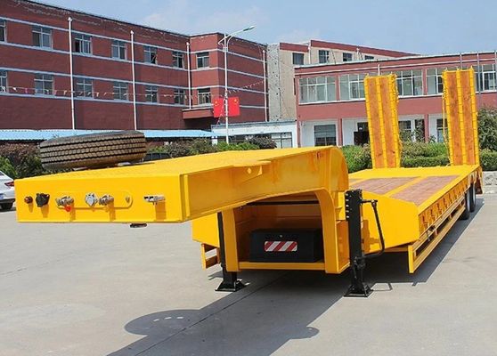 13t Grade 3 Axles 60tons Low Bed Semi Trailer Heavy Duty Semi Truck Lowboy Trailer