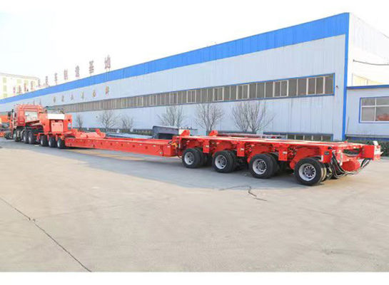 Customized Axles Hydraulic Lowbed Trailer For Oversized Load Transport