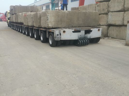 Customized Axle Modular Lowbed Trailer Hydraulic Semi Trailer 8 Axles