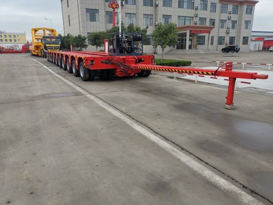200t Load Capacity Widened Low-Flat Hydraulic Ladder Semi-Trailer for Transportation