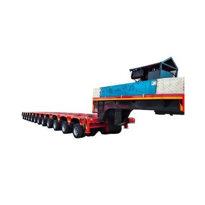 9 Line 18 Axle Hydraulic Steering Modular Trailer For Heavy Equipment Transport
