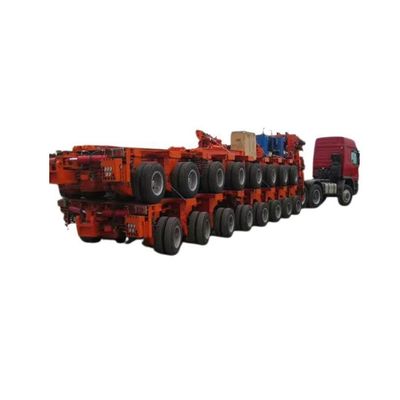 9 Line 18 Axle Hydraulic Steering Modular Trailer For Heavy Equipment Transport